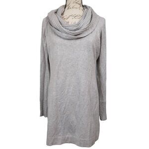 COMO Black | NWT Gray Heather Pullover Cowl Neck Sweater Tunic | Size XL